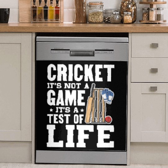 Cricket It's Not A Game It's A Test of Life Dish Washer Covers
