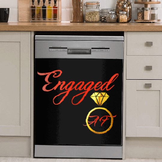 engaged af engagement valentines day Dish Washer Covers