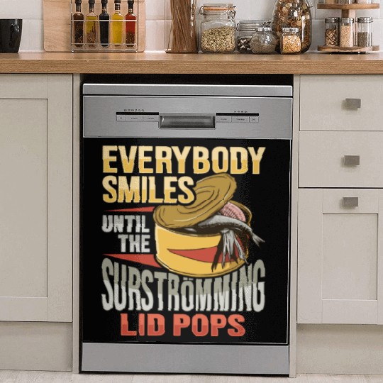 Canned Fish Surströmming Design for Swedish Fish Dish Washer Covers