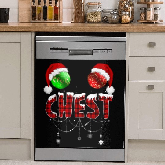 Chest Nuts Christmas Funny Matching Couple Dish Washer Covers