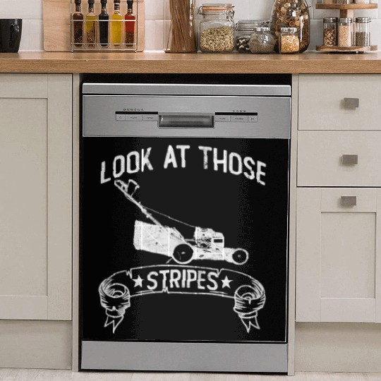 Look At Those Stripes - Lawn Mowing Funny Dad Lawn Dish Washer Covers