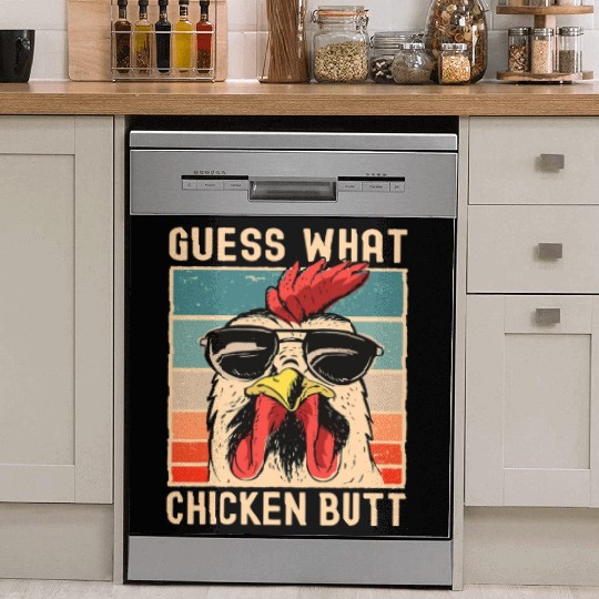Chicken Meme Design Guess What Chicken Butt Dish Washer Covers