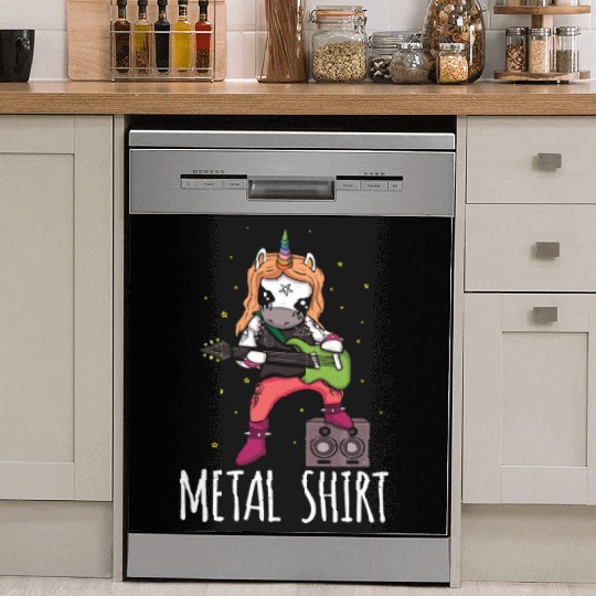 Guitar Metal Music Heavy Rock Rocker Unicorn Dish Washer Covers