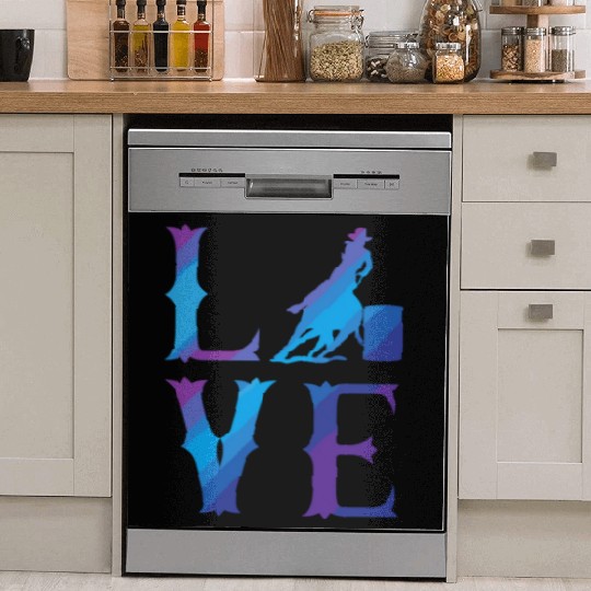 Love Barrel Racing Dish Washer Covers
