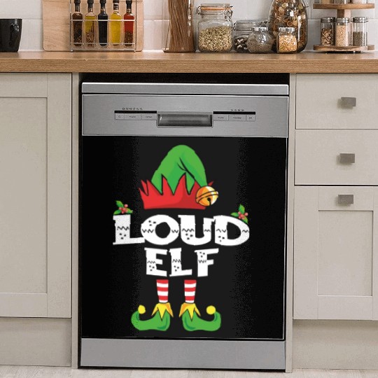 Loud elf family matching christmas Dish Washer Covers