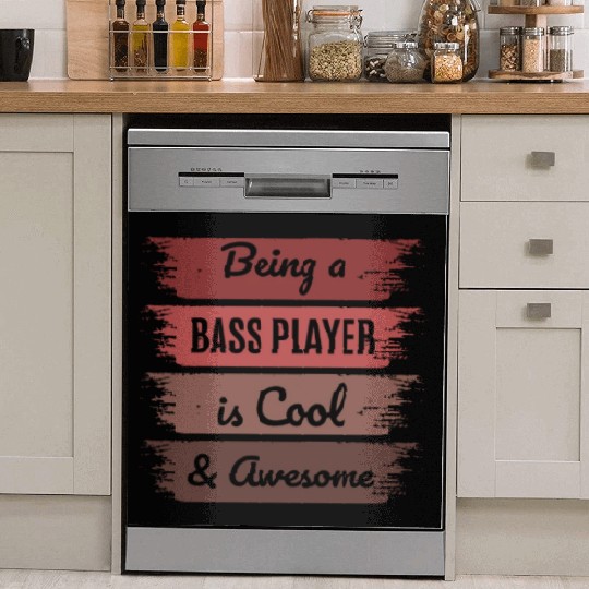 Bass Guitar Player Music Musician Bassist Funny Dish Washer Covers