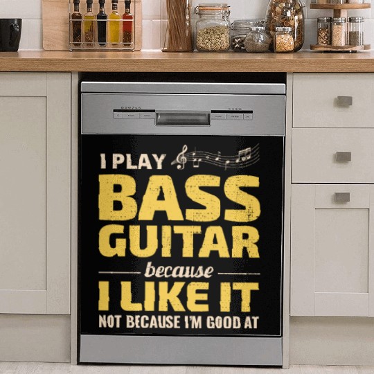 Bass Guitar Player Music Musician Bassist Funny Dish Washer Covers