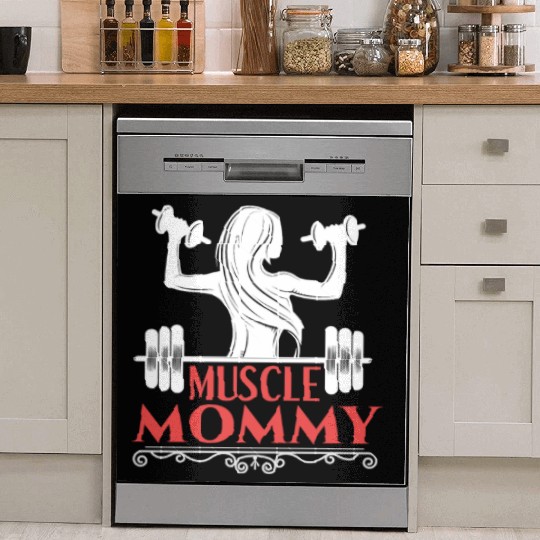 Muscle Mommy fitness saying Dish Washer Covers