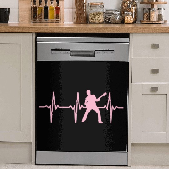 Guitar Heartbeat Guitar Musician Guitarist Guitar Dish Washer Covers