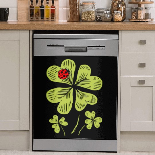 Ladybug St. Patricks Day Bug Catcher Entomologist Dish Washer Covers