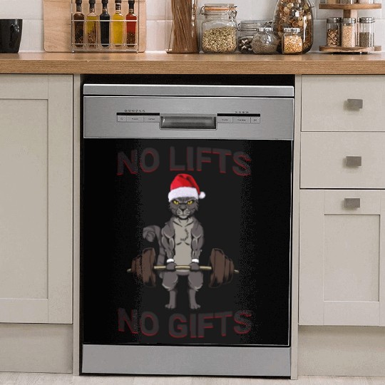 Funny No Lifts No Gifts Christmas Workout Dish Washer Covers