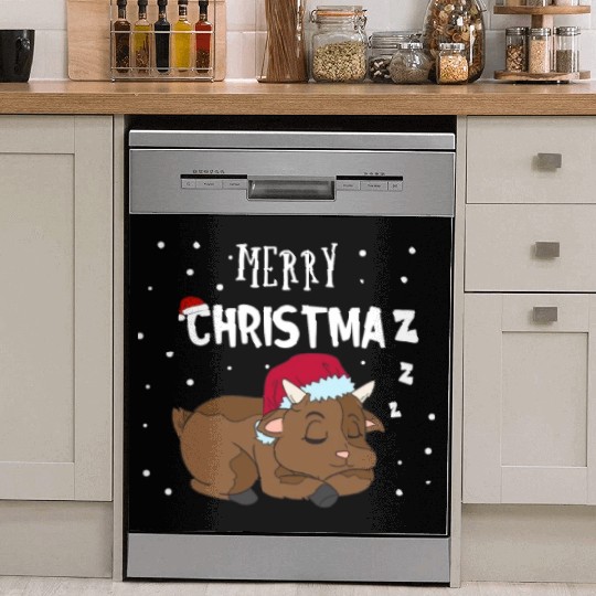 Funny Goat Merry Christmaz Christmas Farmer Dish Washer Covers