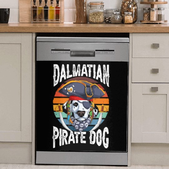 Dalmatian Pirate Dog Dish Washer Covers