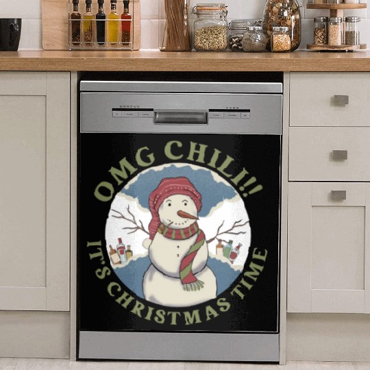 Omg Chili!! It's Christmas Time Apparel Dish Washer Covers