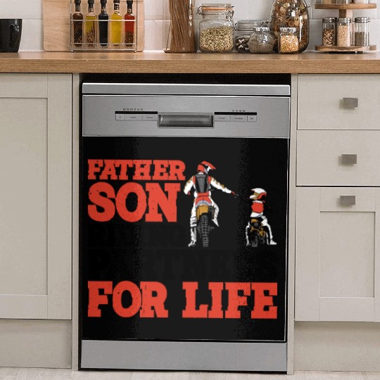 Father Son, Riding Partners For Life 3 Dish Washer Covers