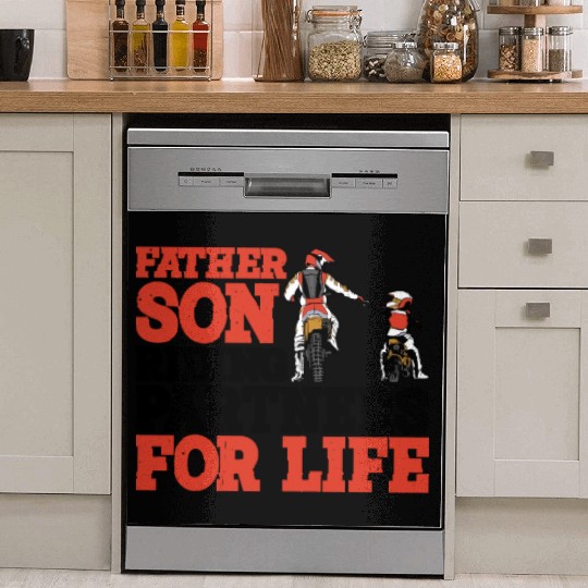 Father Son, Riding Partners For Life 3 Dish Washer Covers