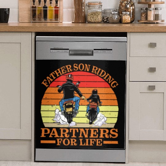 Father Son, Riding Partners For Life 4 Dish Washer Covers