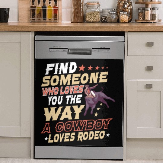 Rodeo Bull Riding Livestock Show Farmer Cattle Dish Washer Covers