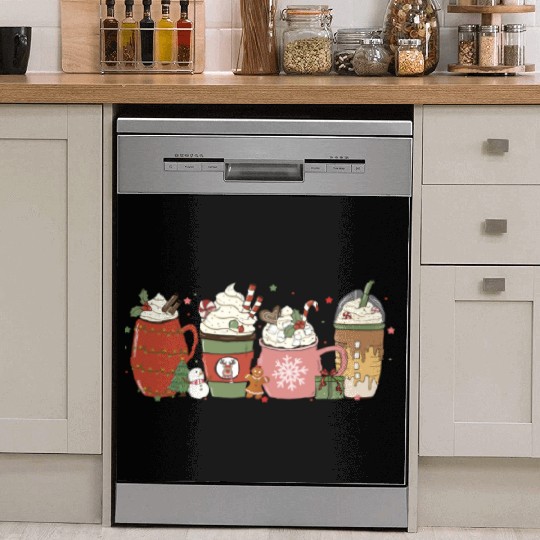 Hot Chocolate Cup Peppermint Mocha Dish Washer Covers