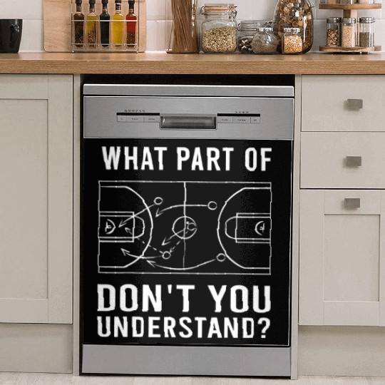 Funny Basketball Coach For Men Women Tactic Diagra Dish Washer Covers