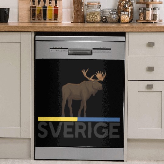 Sweden Flag Sverige Moose Dish Washer Covers