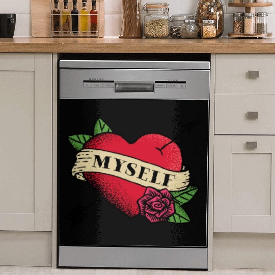 Heart Tattoo Love Myself Dish Washer Covers