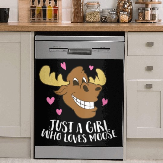 Funny Just A Teacher Who Loves Moose Dish Washer Covers