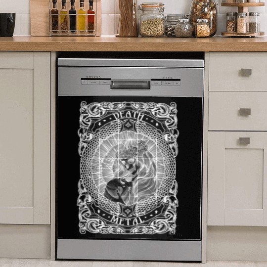 Goth Satan Rock Festivals Black Heavy Death Metal Dish Washer Covers