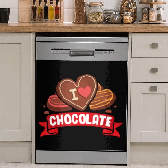 I Love Chocolate Sweets Candy Chocolate Bar Dish Washer Covers