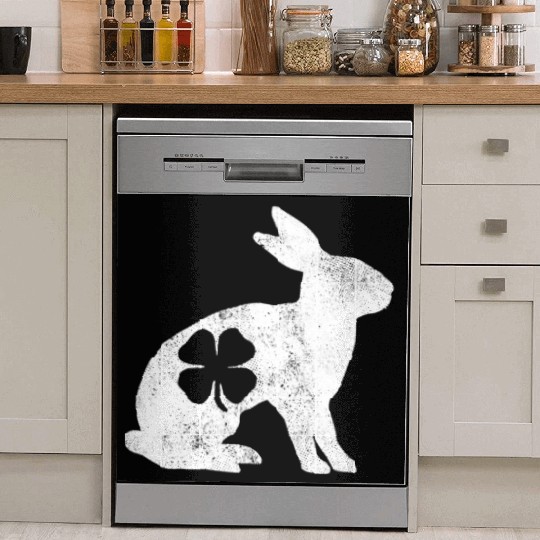 St Patrick's Day Rabbit Bunny Irish Green Shamrock Dish Washer Covers