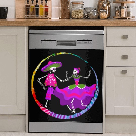 Dia De Los Muertos Dish Washer Covers, Ballet Folklorico Sugar