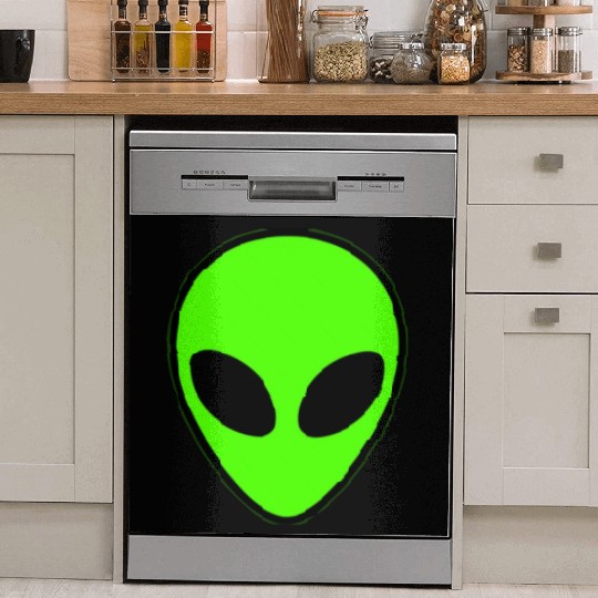 Alien Head Pocket Patch Area 51 Dish Washer Covers