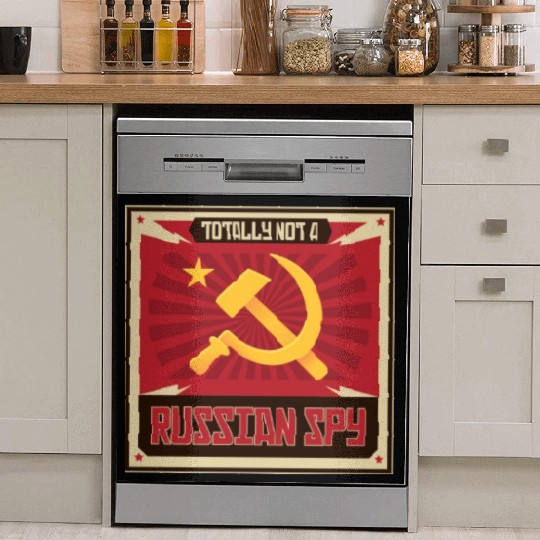 Funny Russian Spy USSR Soviet Union Russia Hammer Dish Washer Covers