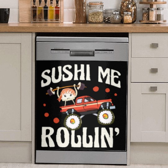 Sushi Me Rollin' Japanese Foodie I Love Sushi Dish Washer Covers