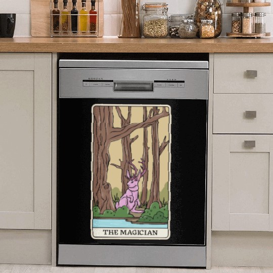 Mythical Creatures Cryptid Tarot Design for Dish Washer Covers