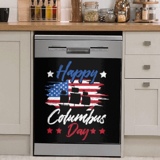 Columbus Day 1942 American Italian Christopher Dish Washer Covers