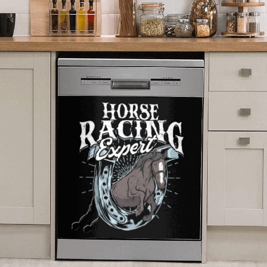 Horse Racing Equestrian Horseback Horse Racer Dish Washer Covers