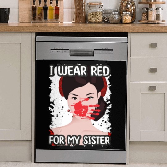 I Wear Red For My Sisters Native American Dish Washer Covers