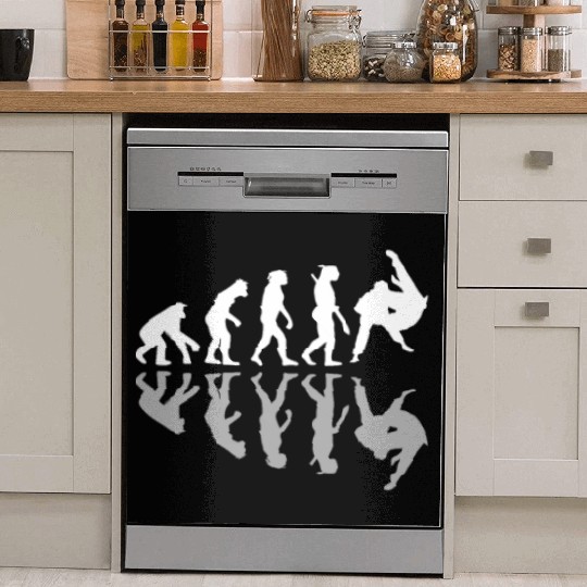 Human Evolution Judo Martial Arts Lover MMA Humor Dish Washer Covers