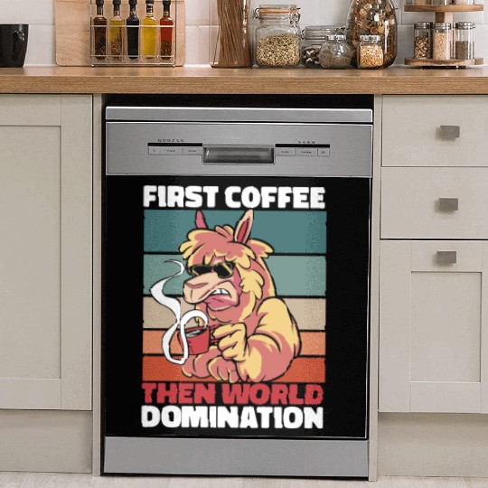 Alpaca Alpaka Coffee Sunglasses Dish Washer Covers