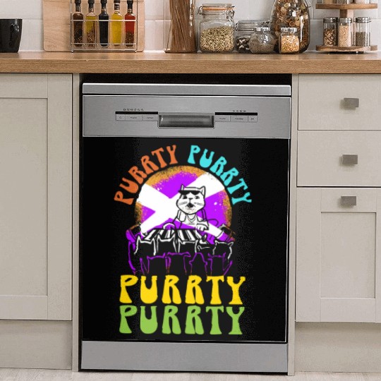 Purrty Piano Cat Musician Musical Pianist Music Dish Washer Covers