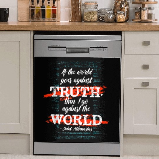 St Athanasius of Alexandria Catholic Saint Against Dish Washer Covers
