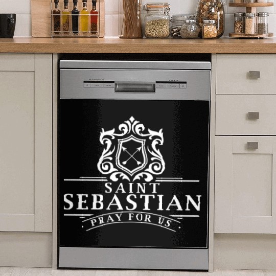 St Sebastian Patron Saint of Soldiers Sports Athle Dish Washer Covers