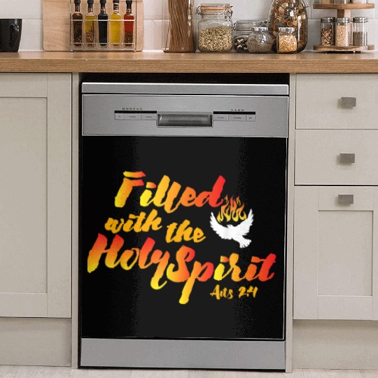 Filled with the Holy Spirit Pentecost Tongues of F Dish Washer Covers