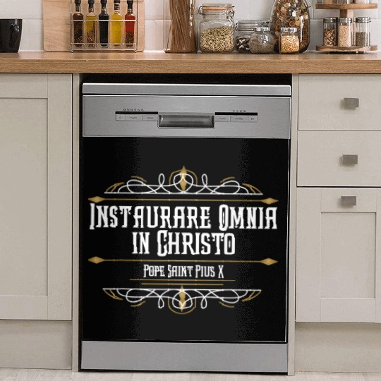 Pope St Pius X Catholic Saint Traditional Latin Ma Dish Washer Covers