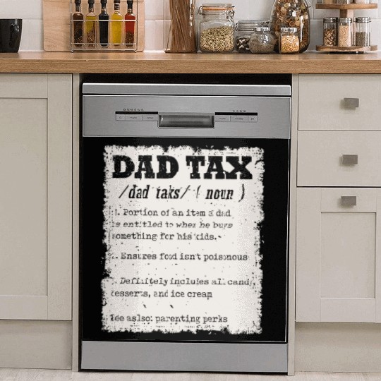 Vintage Dad Tax Definition Men Funny Father's Day Dish Washer Covers