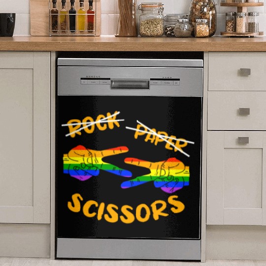Rock Paper Scissors, LGBT Rainbow Flag Dish Washer Covers