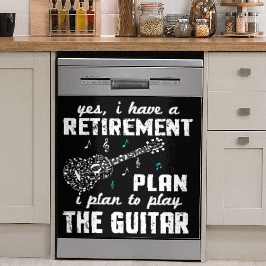 Guitarist - Retirement Plan Guitar Dish Washer Covers
