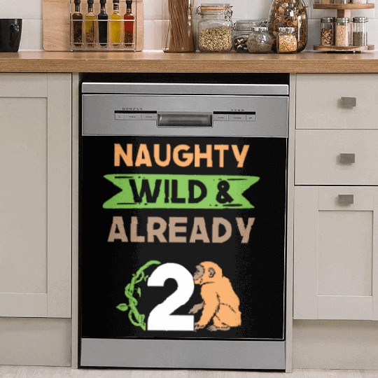 Gift 2 years birthday girl boy Ape Monkey Dish Washer Covers