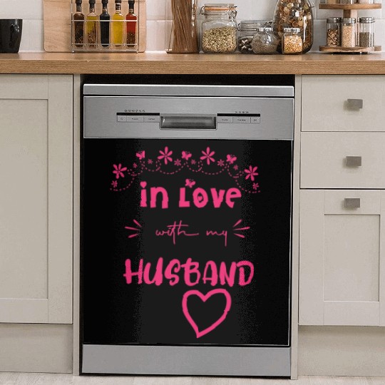 Love with My hasband Cute Valentine day Mom to Be Dish Washer Covers